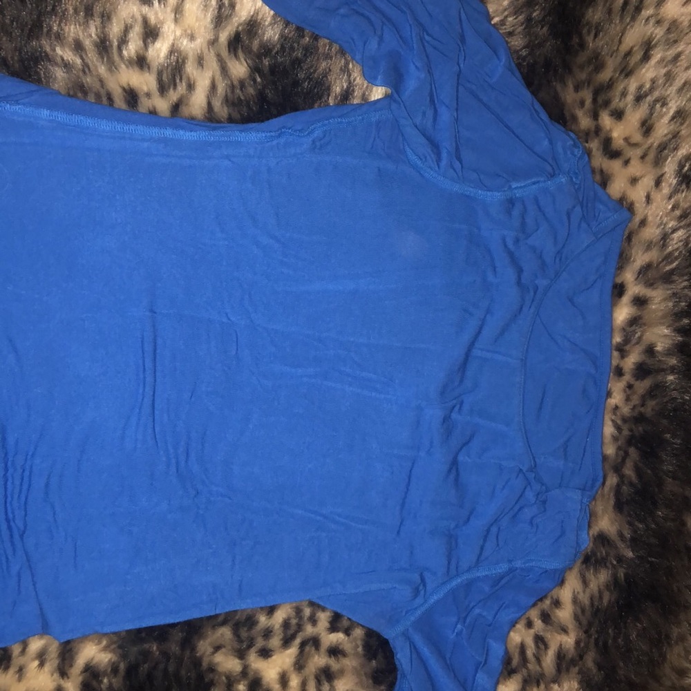 Blue plain blouse